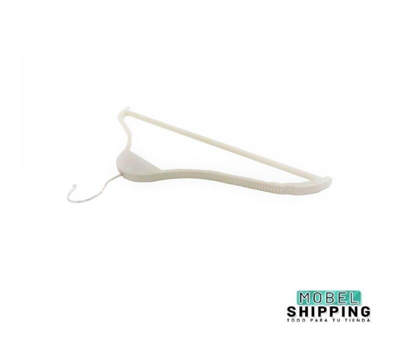 Percha de plastico blanco con antideslizante