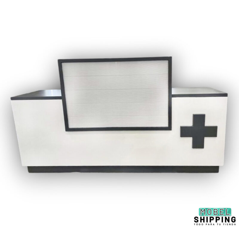 Mostrador para Farmacias con panel de aluminio